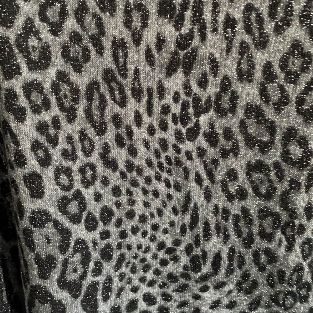 Metallic Long-Sleeve Cheetah-Print Top - Picture 6 of 8